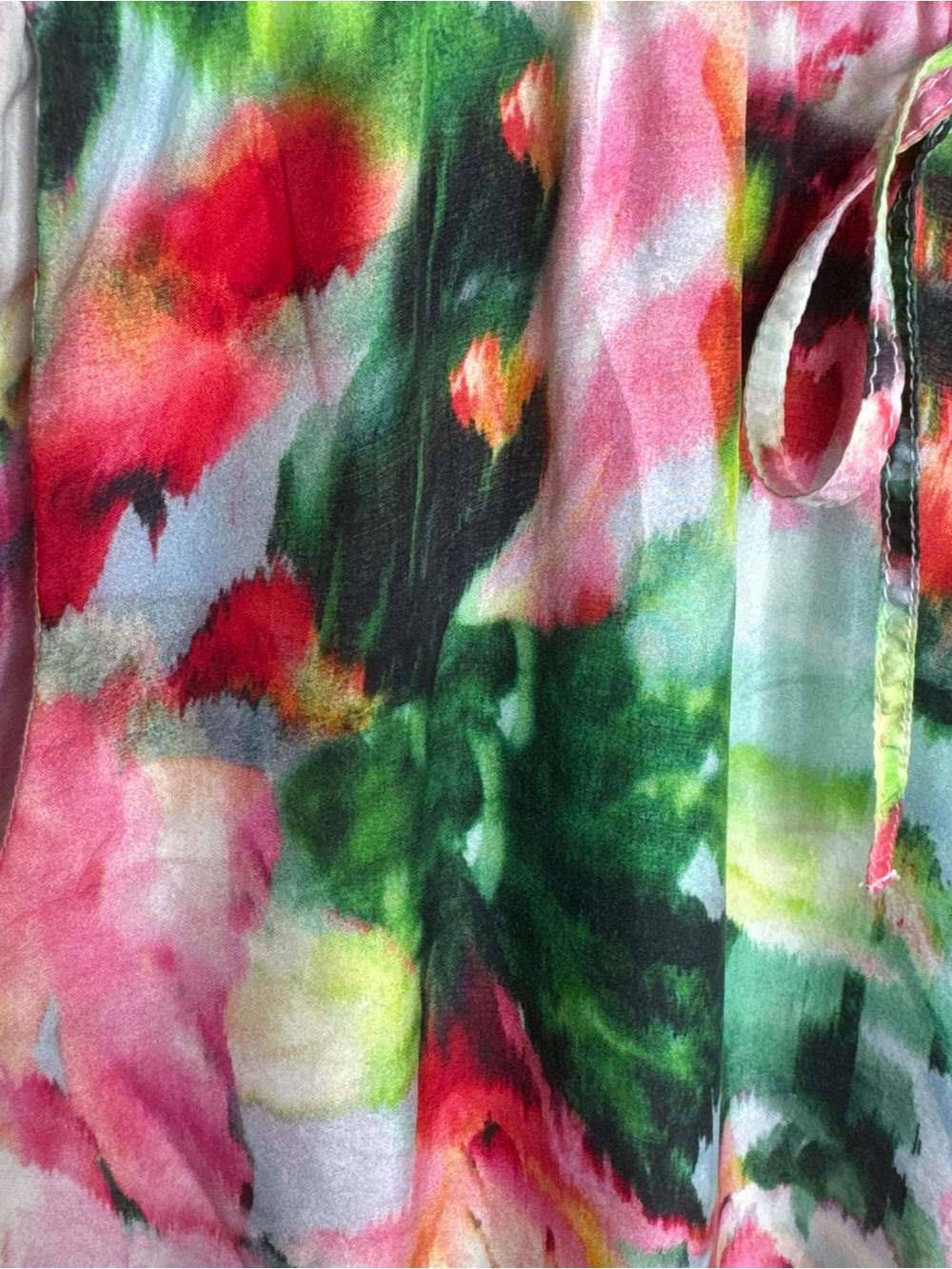 Anthro Fleur Wood 100% Silk Floral Wide Leg Sleeveless Wide Leg Jumpsuit Medium - Picture 5 of 11